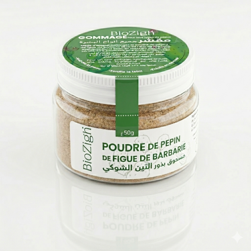 gommage a la poudre de pepins de figue de barbarie